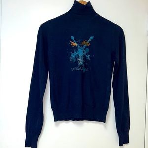 💥TOPS SALE💥 BELFE TURTLENECK SWEATER IN NAVY BLUE